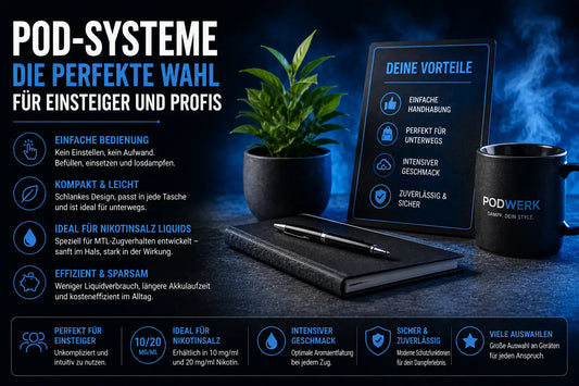Pod-Systeme – Die perfekte E-Zigarette für Einsteiger PodWerk