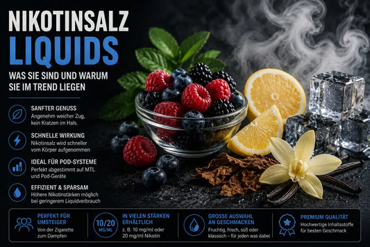 Nikotinsalz Liquids – Warum sie bei Dampfern so beliebt sind. PodWerk