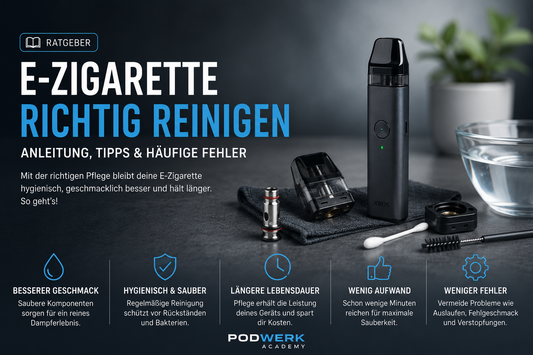 E-Zigarette richtig reinigen: Anleitung, Tipps & häufige Fehler