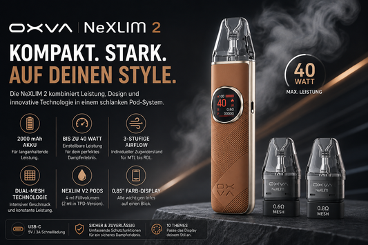 OXVA NeXLIM 2 im Überblick: Funktionen, Pods & technische Daten
