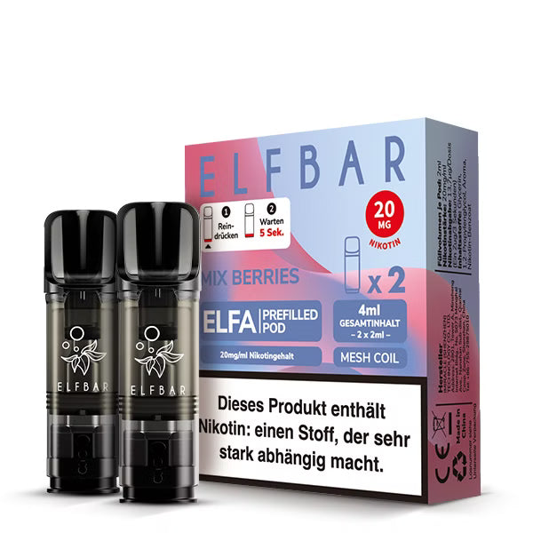 Elfbar ELFA Prefilled Pods 20mg Nikotinsalz – 2 Pods pro Packung